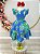 Vestido Infantil Casual Primavera Azul Florido Colorido - Imagem 1