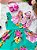 Vestido Infantil Casual Primavera Verão Verde Florido - Imagem 4