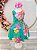 Vestido Infantil Casual Primavera Verão Verde Florido - Imagem 3