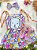 Vestido Infantil de Alça Colorido Bobbie goods com  Laço de Cabelo - Imagem 3