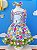 Vestido Infantil de Alça Colorido Bobbie goods com  Laço de Cabelo - Imagem 2