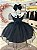 Vestido Fantasia Infantil Preto Wandinha Addams Festas - Imagem 1