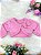 Bolero Infantil de Pelúcia Rose Plush Luxo e Botão Laço Stass - Imagem 1