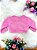 Bolero Infantil de Pelúcia Rose Plush Luxo e Botão Laço Stass - Imagem 2