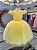 Vestido Infantil Amarelo Cinto de Pérolas Casamentos Festas - Imagem 2