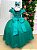 Vestido de Festa Infantil Daminha Menina Verde Jade - Imagem 2