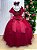 Vestido de Festa Infantil Marsala Daminha Menina - Imagem 2