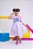 Vestido Infantil Stitch Angel Rosa Tule Azul Glitter Led - Imagem 7