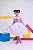Vestido Infantil Stitch Angel Rosa Tule Azul Glitter Led - Imagem 1