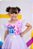 Vestido Infantil Stitch Angel Rosa Tule Azul Glitter Led - Imagem 6
