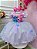 Vestido Infantil Stitch Angel Rosa Tule Azul Glitter Led - Imagem 2