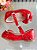 Sapatinho Vermelho Verniz Aplique de Lacinho Com Strass Luxo - Imagem 7