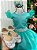 Vestido Infantil Longo Festa Luxo Verde Tiffany Amanda - Imagem 4