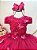 Vestido Juvenil Midi Formatura Pink Apliques Flores e Borboletas Festas - Imagem 2