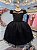 Vestido Preto Infantil Social com Renda Festa Luxo - Imagem 1