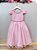 Vestido Rosa Infantil Social com Renda Festa Luxo - Imagem 3