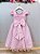 Vestido Rosa Infantil Social com Renda Festa Luxo - Imagem 4