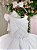 Vestido Infantil Branco Festa Luxo Daminhas Midi - Imagem 6