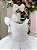 Vestido Infantil Branco Festa Luxo Daminhas Midi - Imagem 2