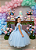 Vestido Infantil Azul Claro Com Renda Casamentos Festas - Imagem 4