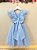 Vestido Infantil Azul Claro Com Renda Casamentos Festas - Imagem 7