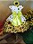 Vestido Infantil Girassol Branco Amarelo Modelo Luxo - Imagem 2