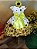 Vestido Infantil Girassol Branco Amarelo Modelo Luxo - Imagem 2