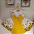 Vestido Infantil Girassol Amarelo Super Luxo - Imagem 4