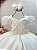 Vestido Infantil Marfim Renda Cinto de Pérolas Festas - Imagem 2