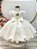 Vestido Infantil Marfim Renda Cinto de Pérolas Festas - Imagem 3
