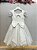 Vestido Infantil Marfim Renda Cinto de Pérolas Festas - Imagem 5