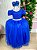 Vestido Longo Daminha Azul Royal Laura Peito Rendado - Imagem 1