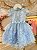 Vestido Bebê Azul Claro Jardim Encantado Batizado Festas - Imagem 1