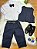 Conjunto Social Pajem Camisa Branca Calça e Colete Azul Escuro - Imagem 2