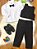 Conjunto Social Pajem Camisa Branca com Calça e Colete Preto - Imagem 2