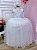 Vestido Infantil Damas de Honra Longo Branco Pérolas - Imagem 1