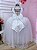 Vestido Infantil Damas de Honra Longo Branco Pérolas - Imagem 3