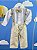 Conjunto Social Bebê Calça Susp.Bege e Camisa Branca - Imagem 5