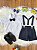 Conjunto Social Bebê Short Susp. Azul Escuro e Camisa Branca - Imagem 2