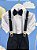 Conjunto Social Bebê Calça Susp. Preto e Camisa Branca - Imagem 4
