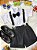 Conjunto Social Bebê Short Susp. Preto e Camisa Branca - Imagem 3