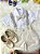 Conjunto Social Bebê Short Susp. Bege Claro e Camisa Branca - Imagem 3