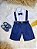 Conjunto Social Camisa Gravata Short e Susp. Azul Marinho - Imagem 1