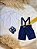 Conjunto Social Camisa Gravata Short e Susp. Azul Marinho - Imagem 4