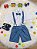 Conjunto Social Camisa Short Gravata e Susp. Azul Petróleo - Imagem 1