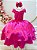 Fantasia Infantil Princesa Rosa Aurora Bela Adormecida Barbie - Imagem 3