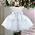 Vestido Infantil Branco Batizado Bebe e Infantil - Imagem 5