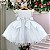 Vestido Infantil Branco Batizado Bebe e Infantil - Imagem 1