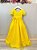 Vestido Infantil Longo Amarelo Aplique Broche Flor Daminhas Festas - Imagem 4