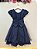 Vestido Infantil Azul Marinho Luxo Festa Menina - Imagem 5